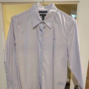 Ralph Lauren Women’s Button Down Shirt XL | Light Purple Striped